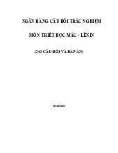 343 câu hỏi trắc nghiệm Triết học | Trường Đại học Luật, Đại học Quốc gia Hà Nội