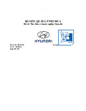 BTVN quản lý thu mua | Đại học Xây Dựng Hà Nội