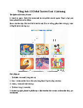 Giải SGK Tiếng Anh 12 Global Success Unit 1 Listening