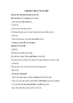 Dàn ý Tả cây khế | Tập làm văn lớp 4