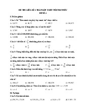 Đề thi giữa học kỳ 1 môn Toán lớp 5 năm học 2024 - 2025 | Bộ sách Kết nối tri thức