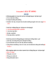 Trắc nghiệm Lịch sử Đảng Cộng sản Việt Nam | Lịch sử Đảng Cộng sản Việt Nam | Đại học Công nghiệp Thành phố Hồ Chí Minh