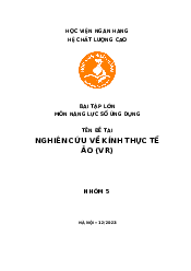 Tên Đề Tài: Nghiên Cứu Về Kính Thực Tế Ảo (Vr) | Năng Lực Số Ứng Dụng