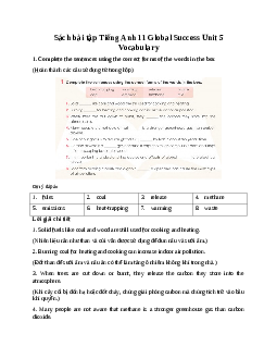 Giải Unit 5 Vocabulary | Sách bài tập Tiếng Anh 11 Global Success