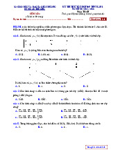 Đề thi thử THPT Quốc gia 2025 môn Toán cụm các trường số 4, Hải Dương
