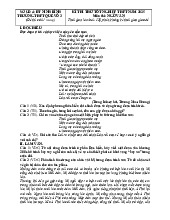 Đề thi thử tốt nghiệp 2025 môn Văn THPT Quế Võ 3 lần 1 giải chi tiết