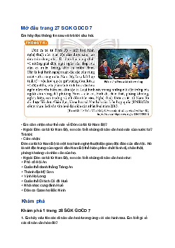 Giải GDCD 7 Bài 5: Bảo tồn di sản văn hóa | Chân trời sáng tạo