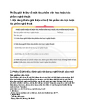 Phiếu giới thiệu về một tác phẩm văn học hoặc tác phẩm nghệ thuật - Ngữ văn 11