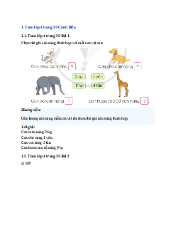 Bài 14: Toán lớp 4 trang 35 Yến, tạ, tấn Cánh diều