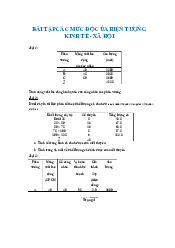 Bài tập Nguyên lý thống kê kinh tế | Trường đại học Điện Lực