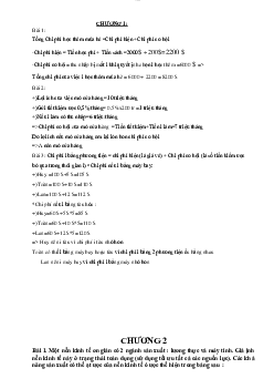 Bài tập chương 1,2 nhập môn Kinh tế học | Đại học Thăng Long