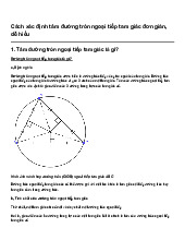 Cách xác định tâm đường tròn ngoại tiếp tam giác đơn giản, dễ hiểu