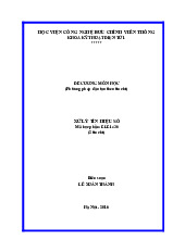 Đề cương môn Xử lý tín hiệu số | Học viện Công Nghệ Bưu Chính Viễn Thông