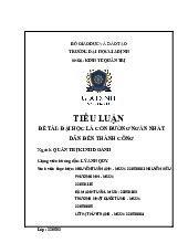 Tiểu luận Đại học là con đường ngắn nhất dẫn đến thành công | Môn Phong cách làm việc chuyên nghiệp - Đại học Gia Định