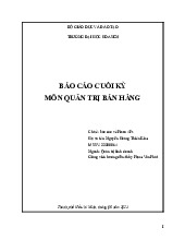 Pizza 4Ps | Báo cáo Cuối Kỳ Môn Quản Trị Bán Hàng