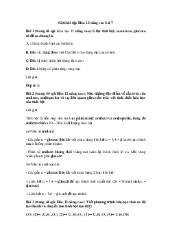 Hóa học 12 - Tinh bột