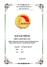 Bài tập nhóm: Những vấn đề về hợp đồng thuê tài sản môn Luật dân sự | Học viện Tòa án