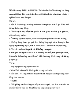 Giải SGK Giáo dục công dân 8 bài 10: Quyền và nghĩa vụ lao động của công dân | Kết nối tri thức