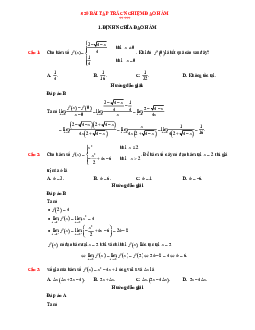 Top 520 bài tập trắc nghiệm đạo hàm có đáp án và lời giải chi tiết
