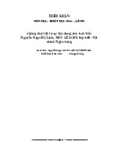 Những nguyên lý về mối quan hệ của phép biện chứng duy vật và sự vận dụng của sinh viên | Môn Triết học Mác - Lênin - Đại học Kinh Tế Quốc Dân