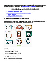 SGK Công nghệ lớp 5 Kết nối tri thức Bài 4: Thiết kế sản phẩm