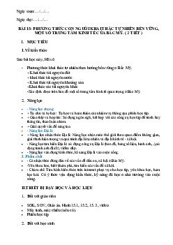 Giáo án Địa lí 7 Bài 15: Phương thức con người khai thác tự nhiên bền vững | Chân trời sáng tạo