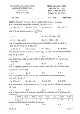 Đề khảo sát Toán 12 đợt 2 năm 2025 – 2026 liên trường THPT cụm 09 – Hà Nội