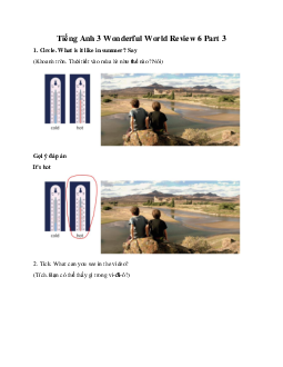 Giải BT Tiếng Anh 3 Wonderful World Review 6 Part 3
