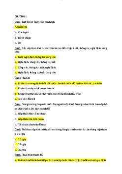 Câu hỏi trắc nghiệm học phần Nguyên lý kế toán
