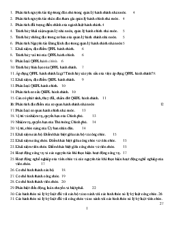 Đề cương ôn tập môn luật hành chính có gợi ý trả lời