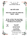 Tiểu luận, tầm quan trọng của quy luật cung cầu - Kinh tế chính trị | Trường Đại Học Duy Tân