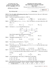Đề khảo sát Toán 12 năm 2024 – 2025 cụm Cẩm Khê – Yên Lập – Phú Thọ