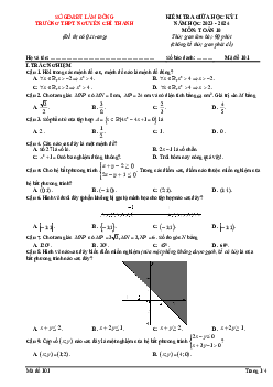Đề giữa kỳ 1 Toán 10 năm 2023 – 2024 trường THPT Nguyễn Chí Thanh – Lâm Đồng