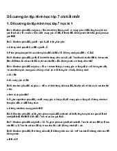 Đề cương ôn tập Hình học lớp 7 chi tiết nhất