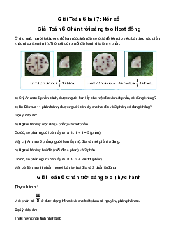 Giải Toán 6 Bài 7: Hỗn số sách Chân Trời Sáng Tạo