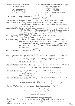 Đề học sinh giỏi huyện môn Toán năm 2021 – 2022 phòng GD&ĐT Di Linh – Lâm Đồng
