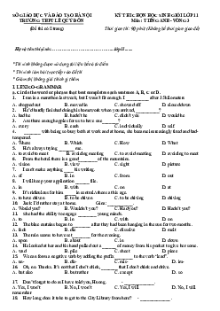 Kỳ Thi Chọn Học Sinh Giỏi Lớp 11 Trường Thpt Lê Quý Đôn Môn Tiếng Anh- Vòng 3