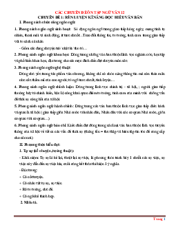 5 Chuyên đề ôn tập Ngữ Văn 12