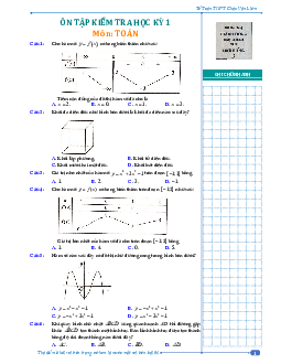 Đề cương học kỳ 1 Toán 12 năm 2023 – 2024 trường THPT Châu Văn Liêm – Cần Thơ