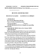 Đề cương chi tiết Môn Lịch sử Đảng Cộng Sản Việt Nam | Đại học Kinh Tế Quốc Dân