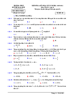 Đề thi giữa HK1 Toán 11 năm 2020 – 2021 trường THPT Huỳnh Ngọc Huệ – Quảng Nam