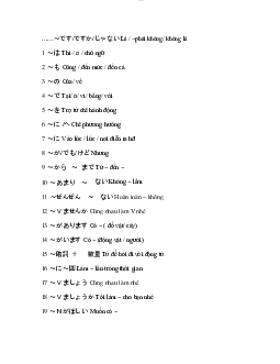 Tổng hợp ngữ pháp JLPTN5 | Ngôn ngữ Nhật | Đại học Khoa học Xã hội và Nhân văn, Đại học Quốc gia Thành phố HCM