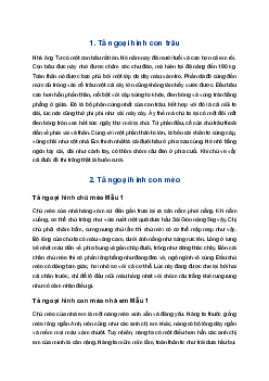 Tả ngoại hình của một con vật mà em yêu thích | Tập làm văn 4