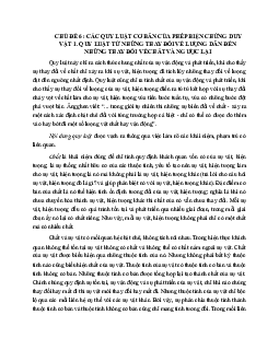 Các quy luật cơ bản của phép biện chứng duy vật học phần Triết học Mac-Lênin
