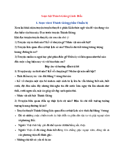 Soạn bài Thánh Gióng | Ngữ Văn 6 Cánh Diều tập 1