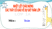Giáo án điện tử Toán học 1 bài 91 Vì sự bình đẳng: Ôn tập về các số trong phạm vi 100