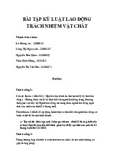 Bài Tập Nhóm Kỷ luật lao động và trách nhiệm vật chất | Đại học Hoa Sen