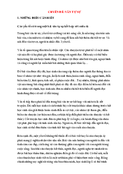 Chuyên đề văn tự sự lớp 8