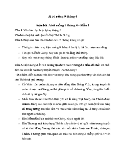 Soạn bài Ai ơi mồng 9 tháng 4 - Kết nối tri thức 6