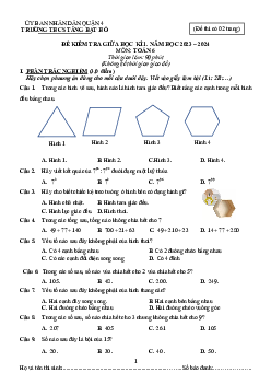 Đề giữa học kì 1 Toán 6 năm 2023 – 2024 trường THCS Tăng Bạt Hổ – TP HCM
